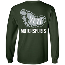 Yeti Motorsports logo 2-sided print G240 Gildan LS Ultra Cotton T-Shirt