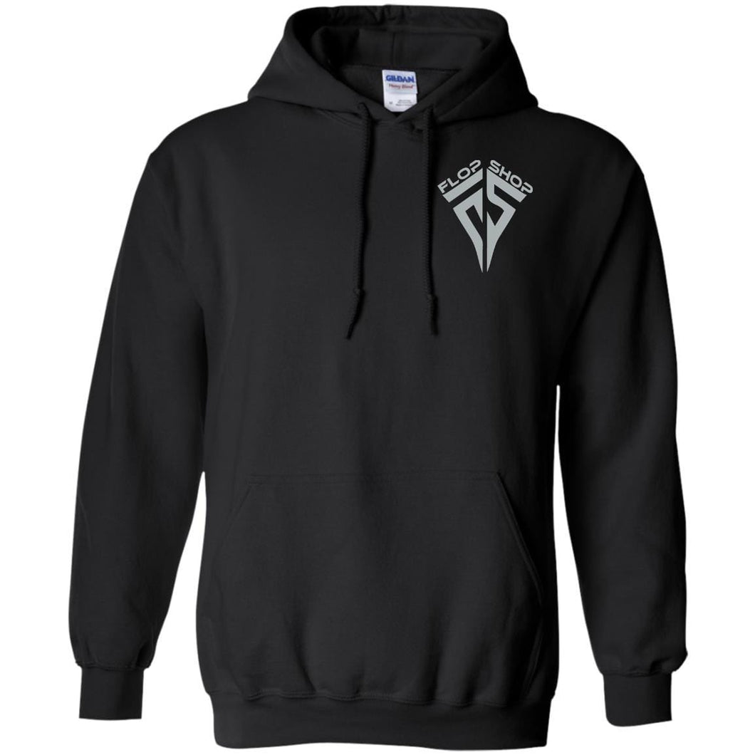 Flop Shop gray logo 2-sided print G185 Gildan Pullover Hoodie 8 oz.