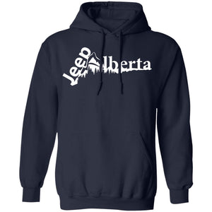 Jeep Alberta white logo G185 Gildan Pullover Hoodie 8 oz.