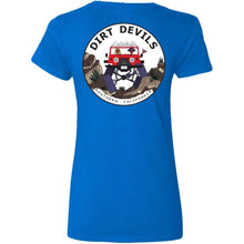 Dirt Devils Jeep Club 2-sided print G500VL Ladies' 5.3 oz. V-Neck T-Shirt