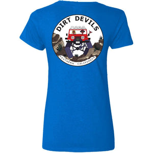 Dirt Devils Jeep Club 2-sided print G500VL Ladies' 5.3 oz. V-Neck T-Shirt