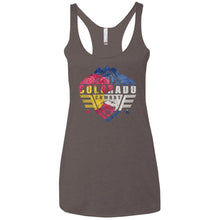 Colorado Combat Jeepers CO Flag NL6733 Next Level Ladies' Triblend Racerback Tank