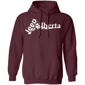 Jeep Alberta white logo G185 Gildan Pullover Hoodie 8 oz.
