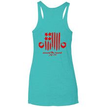 ASJC 2-sided print with Freedom flag on back NL6733 Next Level Ladies' Triblend Racerback Tank