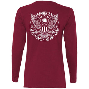 AmericanOffroadCustoms Horizontal white G540L Ladies' Cotton LS T-Shirt