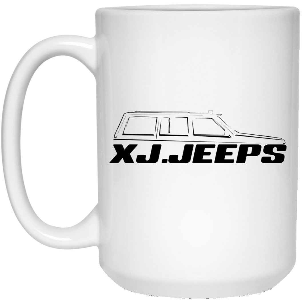 XJ Jeeps black 21504 15 oz. White Mug