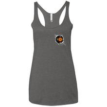 Black 17 2-sided print NL6733 Next Level Ladies' Triblend Racerback Tank