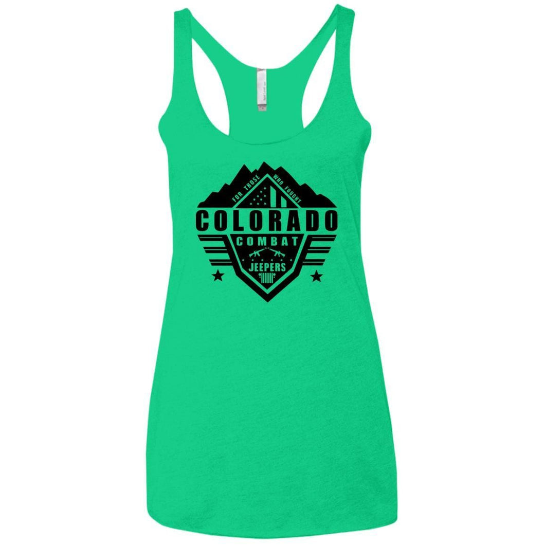 Colorado Combat Jeepers NL6733 Next Level Ladies' Triblend Racerback Tank
