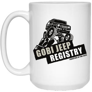 Gobi Jeep Registry Logo 21504 15 oz. White Mug