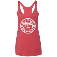 MWJT CH white logo NL6733 Ladies' Triblend Racerback Tank