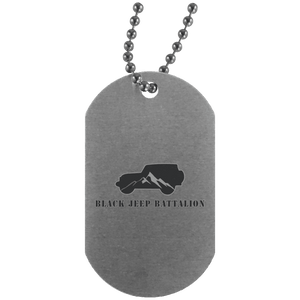 Black Jeep Battalion UN4004 Silver Dog Tag