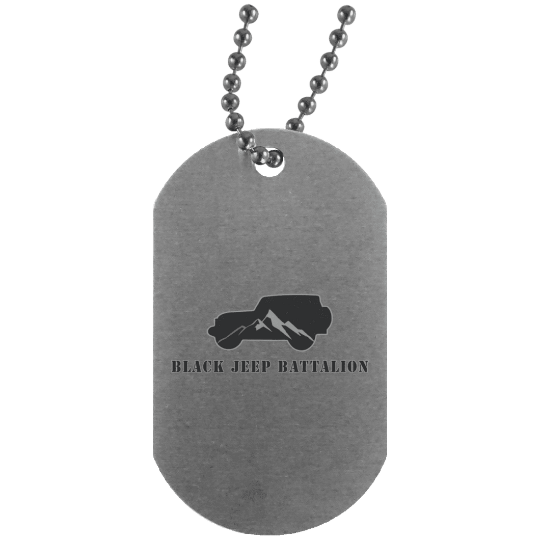 Black Jeep Battalion UN4004 Silver Dog Tag