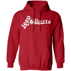 Jeep Alberta white logo G185 Gildan Pullover Hoodie 8 oz.