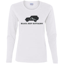 Black Jeep Battalion G540L Gildan Ladies' Cotton LS T-Shirt