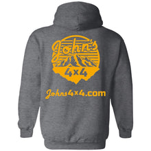John's 4x4 BADASSERY Mountains 2-sided print G185 Gildan Pullover Hoodie 8 oz.