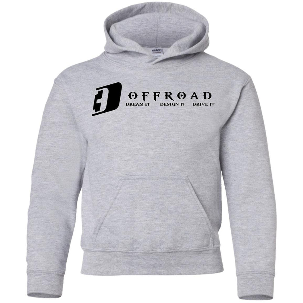 D3 Offroad white border G185B Gildan Youth Pullover Hoodie