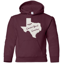 Coastal Bend Crawlers light logo G185B Gildan Youth Pullover Hoodie