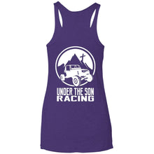 Under The Son Racing 2-sided print NL6733 Next Level Ladies' Triblend Racerback Tank