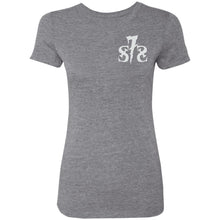 S7S white logo Taco 2-sided print NL6710 Ladies' Triblend T-Shirt