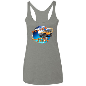 Planet of the Jeeps NL6733 Next Level Ladies' Triblend Racerback Tank