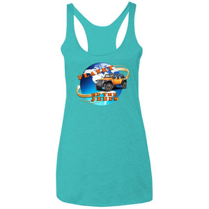Planet of the Jeeps NL6733 Next Level Ladies' Triblend Racerback Tank