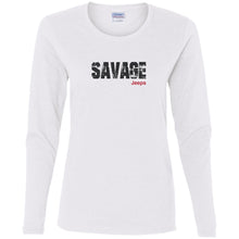 Savage Jeeps G540L Gildan Ladies' Cotton LS T-Shirt