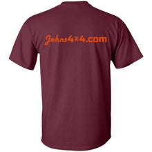 John's 4x4 tread print logo 2-sided print G500 5.3 oz. T-Shirt