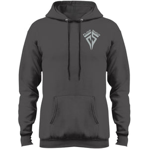 Flop Shop gray logo 2-sided print PC78H Port & Co. Core Fleece Pullover Hoodie