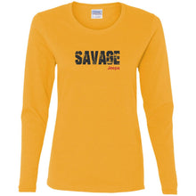 Savage Jeeps G540L Gildan Ladies' Cotton LS T-Shirt