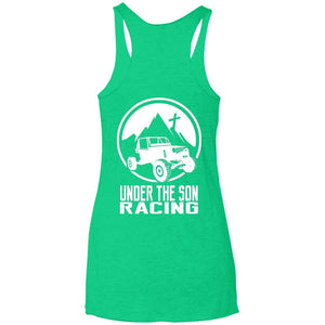 Under The Son Racing 2-sided print NL6733 Next Level Ladies' Triblend Racerback Tank