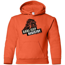 Gobi Jeep Registry Logo G185B Gildan Youth Pullover Hoodie