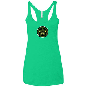 JSK_ Dark Star 2-sided print NL6733 Next Level Ladies' Triblend Racerback Tank