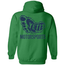 Yeti Motorsports blue logo 2-sided print G185 Gildan Pullover Hoodie 8 oz.