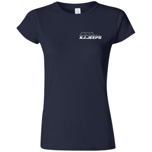 XJ Jeeps 2-sided print G640L Gildan Softstyle Ladies' Fitted T-Shirt