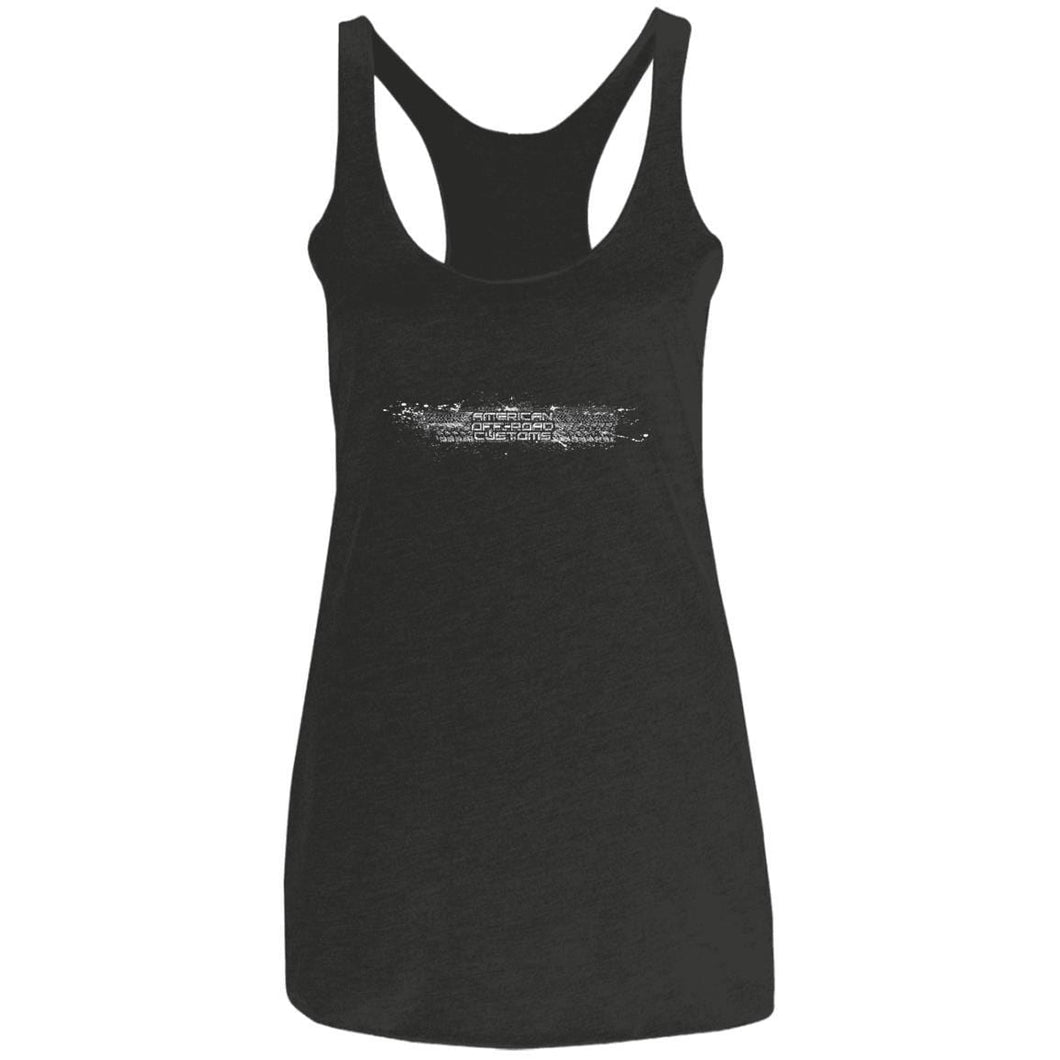AmericanOffroadCustoms Horizontal white NL6733 Ladies' Triblend Racerback Tank