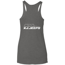 XJ Jeeps 2-sided print NL6733 Next Level Ladies' Triblend Racerback Tank