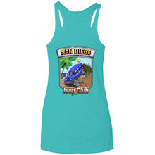 San Diego jeep club 2-sided print L6733 Next Level Ladies' Triblend Racerback Tank