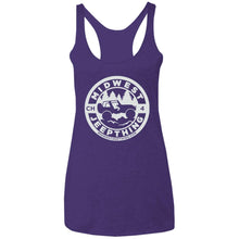 MWJT CH white logo NL6733 Ladies' Triblend Racerback Tank