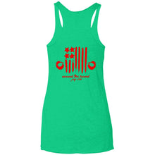 ASJC 2-sided print with Freedom flag on back NL6733 Next Level Ladies' Triblend Racerback Tank