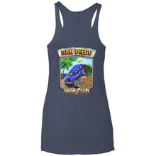 San Diego jeep club 2-sided print L6733 Next Level Ladies' Triblend Racerback Tank