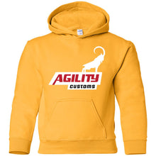 Agility Customs white logo G185B Gildan Youth Pullover Hoodie