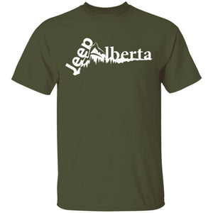 Jeep Alberta white logo G500 Gildan 5.3 oz. T-Shirt