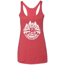 MWJT-25-years white logo NL6733 Ladies' Triblend Racerback Tank