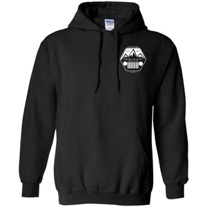 ASJC 2-sided print with Freedom flag on back G185 Gildan Pullover Hoodie 8 oz.