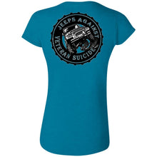 Unity Flag front & Jeeps Against Veteran Suicide back G640L Gildan Softstyle Ladies' T-Shirt