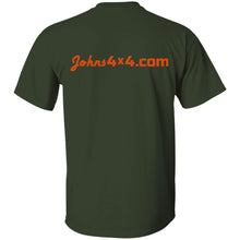 John's 4x4 tread print logo 2-sided print G500 5.3 oz. T-Shirt