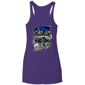 H57 Racing 2-sided print NL6733 Next Level Ladies' Triblend Racerback Tank