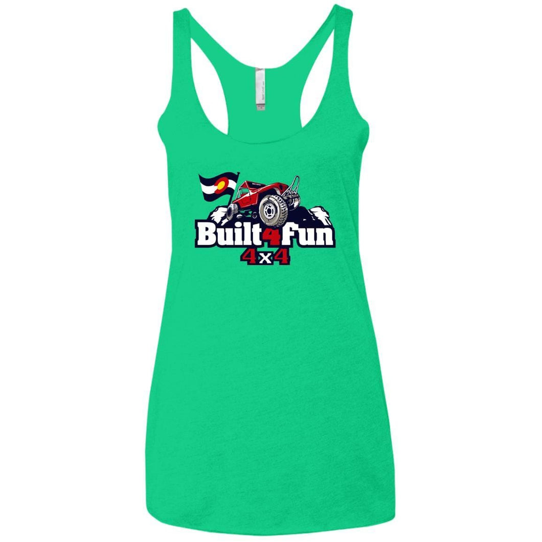 Built4Fun red NL6733 Next Level Ladies' Triblend Racerback Tank