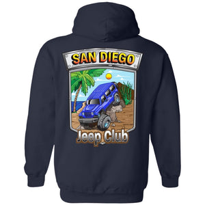 San Diego jeep club 2-sided print G185 Gildan Pullover Hoodie 8 oz.