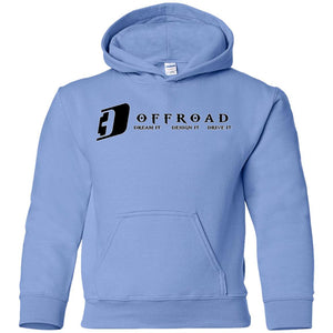 D3 Offroad white border G185B Gildan Youth Pullover Hoodie
